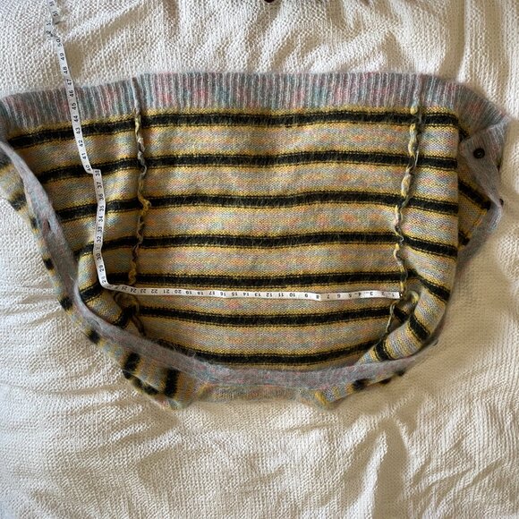 MARNI Mohair Fuzzy Wuzzy Brushed Stripe Cardigan Sweater - Picture 6 of 8